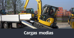 Rampas para capacidades de carga de tipo medio. Disponibles, con o sin bordes, en diferentes longitudes y anchuras.